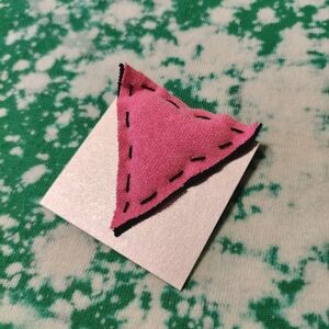 Pink Triangle Plush Pin